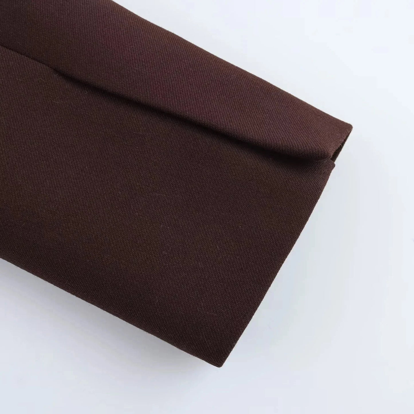 KONDALA 2025 Fall Winter Brown Elegant Office Lady Suits Fashion Shrug Pockets Blazers Elegant Zipper Skirts Chic Baggy Pants