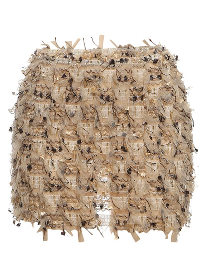 Weird Puss Colorful Tassel Skirts Peach Hip Women Thin Knit Wild Sexy Midnight Summer Trend Stretch Skinny Streetwear Bodycon