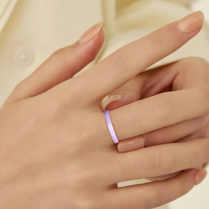9 Color Ceramic Ring Smooth Slender Circular Rings For Women Men Simple Design Aesthetic Finger Rings Jewelry Couple Y2K Gift