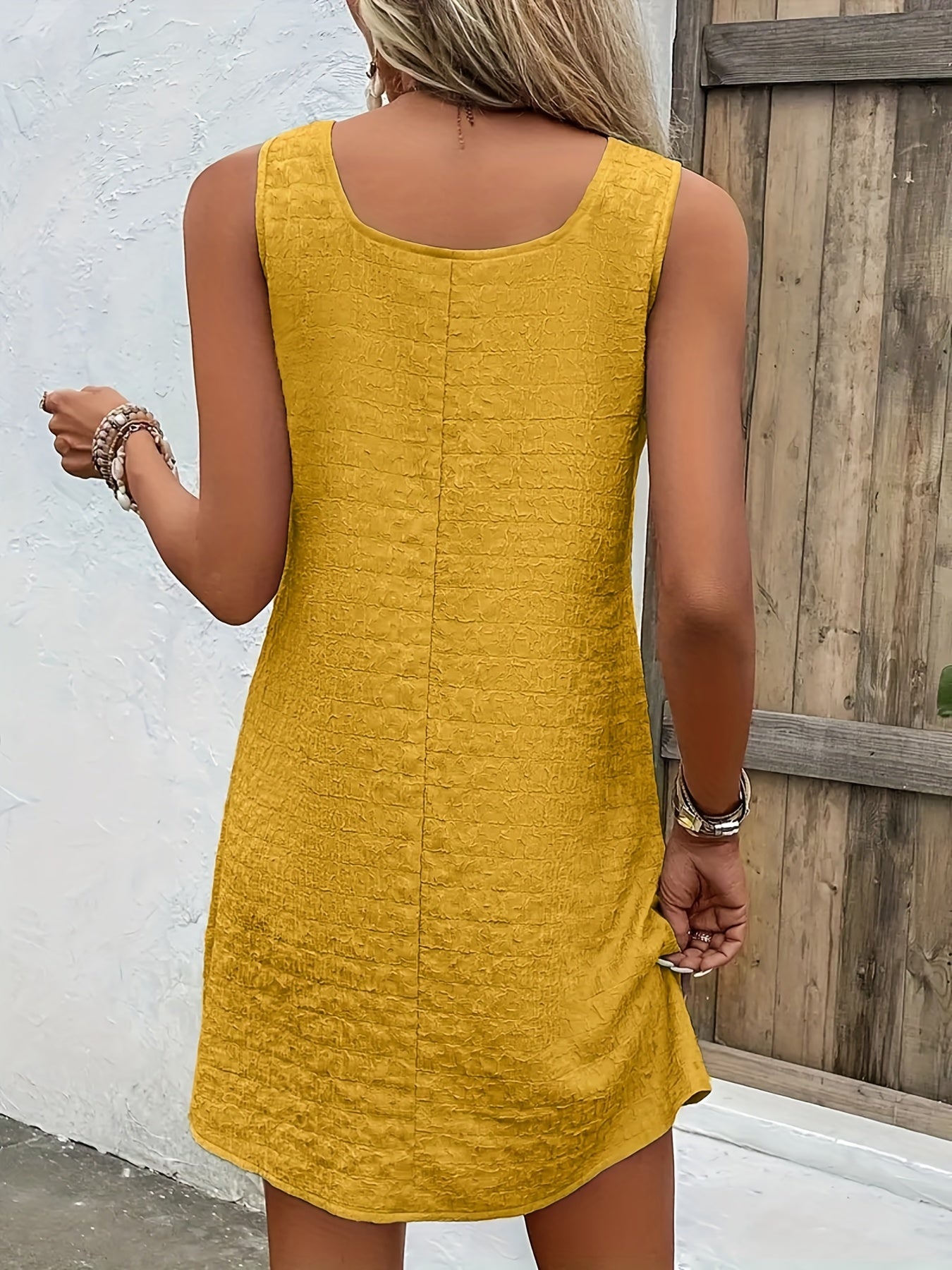 Chic Womens Sleeveless Mini Tank Dress - Lightweight & Breathable for Summer & Spring - Casual Loose Fit Fashion